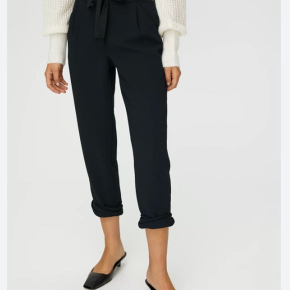 Aritzia - Wilfred Allant Pant in Dark Navy Blue - Size 0 - Picture 1 of 3